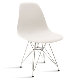 Καρέκλα Adelle 292-000013 46x55x81cm White-Inox