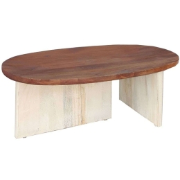 Τραπέζι Σαλονιού Simplicity 297-000001 110x60x40cm White-Natural