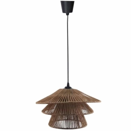 Φωτιστικό Οροφής Oakim 299-000006 Φ35,5x170cm 1xE27 40W Brown Inart