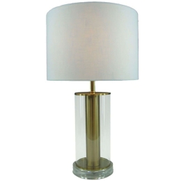 Φωτιστικό Επιτραπέζιο Lampren 300-000001 Φ28x51cm E27 60W Gold-White Inart