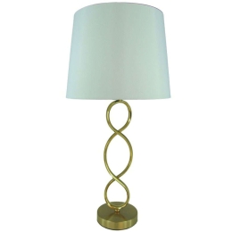 Φωτιστικό Επιτραπέζιο Grezial 300-000016 Φ33x60cm Ε27 60W Gold-White Inart