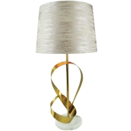 Φωτιστικό Επιτραπέζιο Framely 300-000020 Φ33x65cm Ε27 40W Gold-Beige Inart