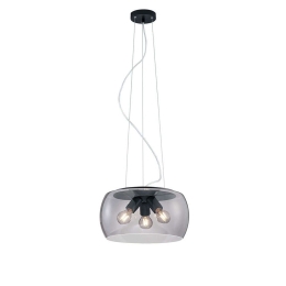 Φωτιστικό Οροφής Valente 300600342 Ø40x150cm Anthracite Trio Lighting Μέταλλο,Γυαλί