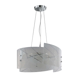Φωτιστικό Οροφής Sandrina 301200300 Ø50x150cm White-Chrome Trio Lighting Γυαλί