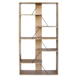 Βιβλιοθήκη Tars 304-000009 84x25,5x154,5cm Oak-Black