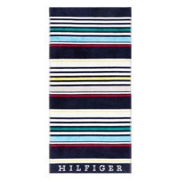 Πετσέτα Θαλάσσης Βελουτέ Athletic Navy Tommy Hilfiger Θαλάσσης 90x180cm 100% Βαμβάκι
