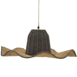 Φωτιστικό Οροφής Darla 311-000013 Φ57x110cm 1xE27 10W Natural-Black Inart
