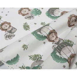 Πάνα Βρεφική Χασέ Lion 534 Green DimCol 80x80cm 100% Βαμβάκι