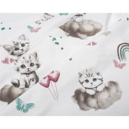 Πάνα Βρεφική Χασέ Kitten 560 Petrol DimCol 80x80cm 100% Βαμβάκι