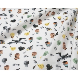 Πάνα Βρεφική Χασέ Minecraft 566 White-Grey DimCol 80x80cm 100% Cotton