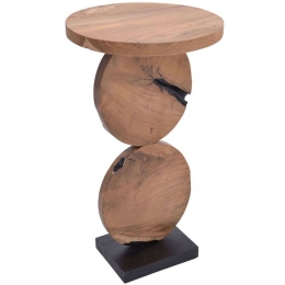 Tραπεζάκι Βοηθητικό Tiky 315-000011 42x42x46cm Natural-Black