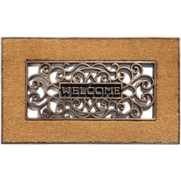 Πατάκι Εισόδου Mathara 002 Welcome 45X75cm Natural Beige Sdim 45X75