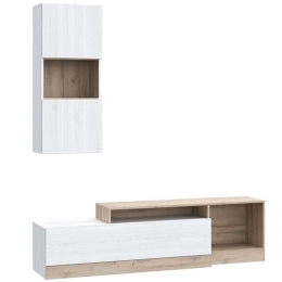 Σύνθεση Τηλεόρασης Halmi 318-000012 180x39x190cm White-Oak