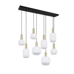 Φωτιστικό Οροφής - Ράγα Diva 319800808 120x32x150cm 8xE27 10W Brass-White Trio Lighting