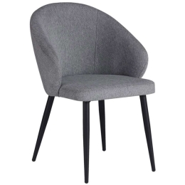 Πολυθρόνα Patya 320-000006 56x61x82cm Light Grey-Black Μέταλλο,Ύφασμα