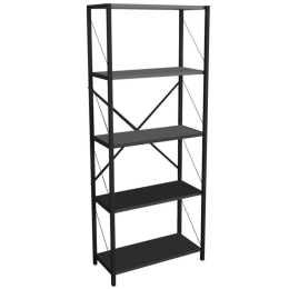 Βιβλιοθήκη Draizy 321-000007 60x30x150cm Anthracite-Black
