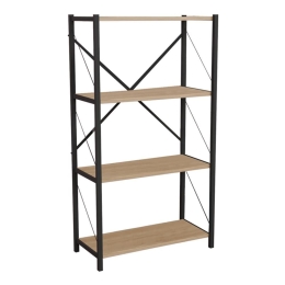 Βιβλιοθήκη Jackrey 321-000010 60x30x114cm Oak-Black