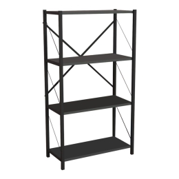 Βιβλιοθήκη Jackrey 321-000011 60x30x114cm Black-Anthracite