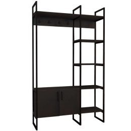 Έπιπλο Εισόδου Thoj 321-000062 120x34x180cm Anthracite-Black Μελαμίνη,Μέταλλο