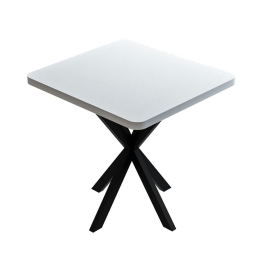 Τραπέζι Prestone 321-000094 70x70x75cm White-Black