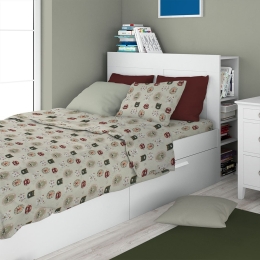 Σεντόνια Παιδικά Big Cats 27 (Σετ 3τμχ) Light Olive DimCol Μονό 160x240cm 100% Βαμβάκι