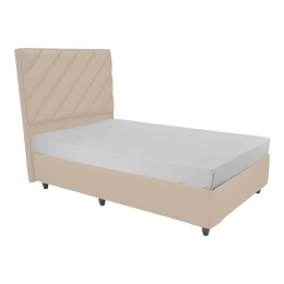 Κρεβάτι Tito (Για Στρώμα 120x200cm) 322-000022 Με Αποθηκευτικό Χώρο 121x211x131cm Beige Ημίδιπλο