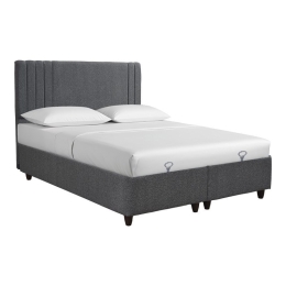 Κρεβάτι Lineo (Για Στρώμα 160x200cm) 322-000029 Με Αποθηκευτικό Χώρο 162x206x126cm Anthracite Διπλό