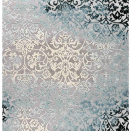 Χαλί Vintage 19242-953 Silver-Petrol Merinos 200Χ290cm