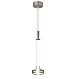 Φωτιστικό Οροφής Franklin 326510107  9W Led 85-180cm Φ14cm Nickel Mat Trio Lighting Αλουμίνιο