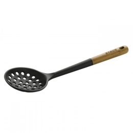 Κουτάλα Τρυπητή Gadgets 40503-100 31cm Natural-Black Staub Σιλικόνη,Ξύλο