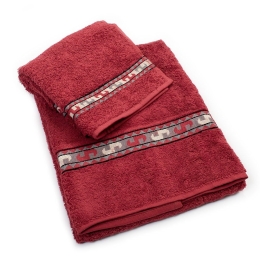 Πετσέτες Zucchi (Σετ 2τμχ) Red DimCol Σετ Πετσέτες 60x110cm 100% Βαμβάκι