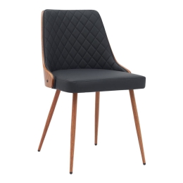 Καρέκλα Korom 332-000004 50x58,5x78cm Black-Walnut