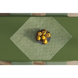 Καρέ Chequered Green DimCol 68X68 Βαμβάκι-Λινό