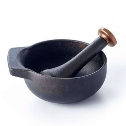 Γουδί με Γουδοχέρι (Σετ 2τμχ) Nori 15140004 Φ11cm/12cm Anthracite Beka Μαντέμι