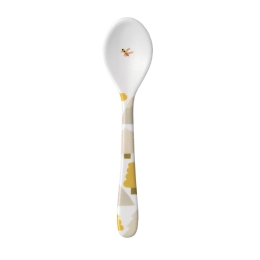 Κουτάλι Παιδικό Adventure 52-708/01 14cm 6m+ White-Yellow Petit Jour Paris 1 τμχ Μελαμίνη