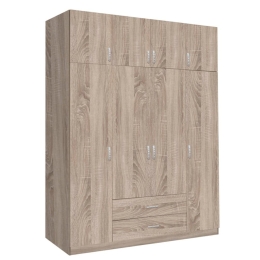 Ντουλάπα Τετράφυλλη Royal 200x58x230cm Sonoma Τετράφυλλη