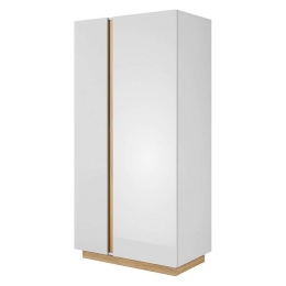 Ντουλάπα 36146-ARCW-24 Λευκό+Grandson 96.5x193.5x54cm Δίφυλλη Μελαμίνη
