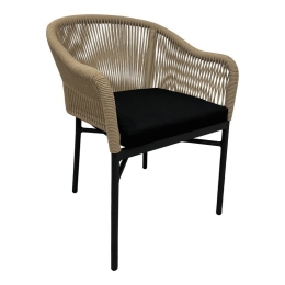 Πολυθρόνα Legana 364-000007 56x66x82cm Natural-Black