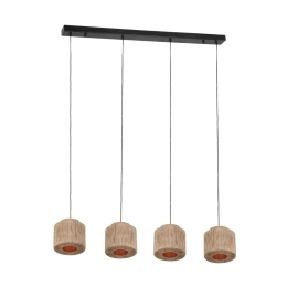Φωτιστικό Οροφής - Ράγα Smilla 366800436 121x20,5x150cm 4xE27 10W Natural Trio Lighting
