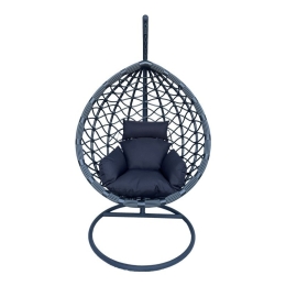 Κρεμαστή Φωλιά Lyere 368-000002 120x108x195cm Grey-Black