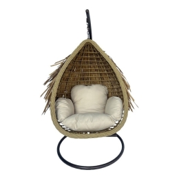 Κρεμαστή Φωλιά Varur 368-000006 120x105x195cm Natural-Beige