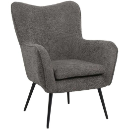 Πολυθρόνα Ivanna 370-124-054 69x68x90cm Grey-Black