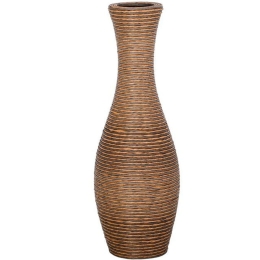 Βάζο 374-225-612 70cm Natural-Grey Rattan,Artificial Leather