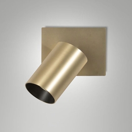 Φωτιστικό Τοίχου - Spot Flores 3801-81-119 GU10 10x10cm Satined Brass Fabas Luce