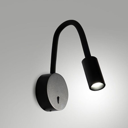 Φωτιστικό Τοίχου - Spot Flux 3802-21-101 Led 3000K 374lm 6x25x16cm Black Fabas Luce