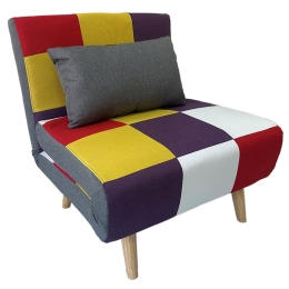 Πολυθρόνα-Κρεβάτι Sara 40.0202 75x80x84/75x190x32cm Multicolor