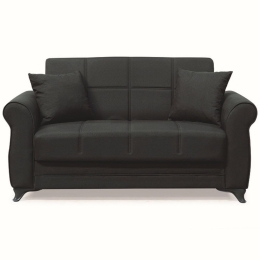 Καναπές-Κρεβάτι Διθέσιος Lena 40.0300 150x80x75/125x100cm Black Zita Plus