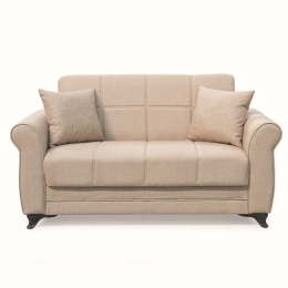 Καναπές-Κρεβάτι Διθέσιος Lena 40.0301 150x80x75/125x100cm Light Brown Zita Plus