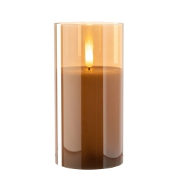 Κηροπήγιο Led Autentico 040901L 15x8cm Gold Leonardo