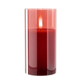 Κηροπήγιο Led Autentico 040903L 15x8cm Red Leonardo